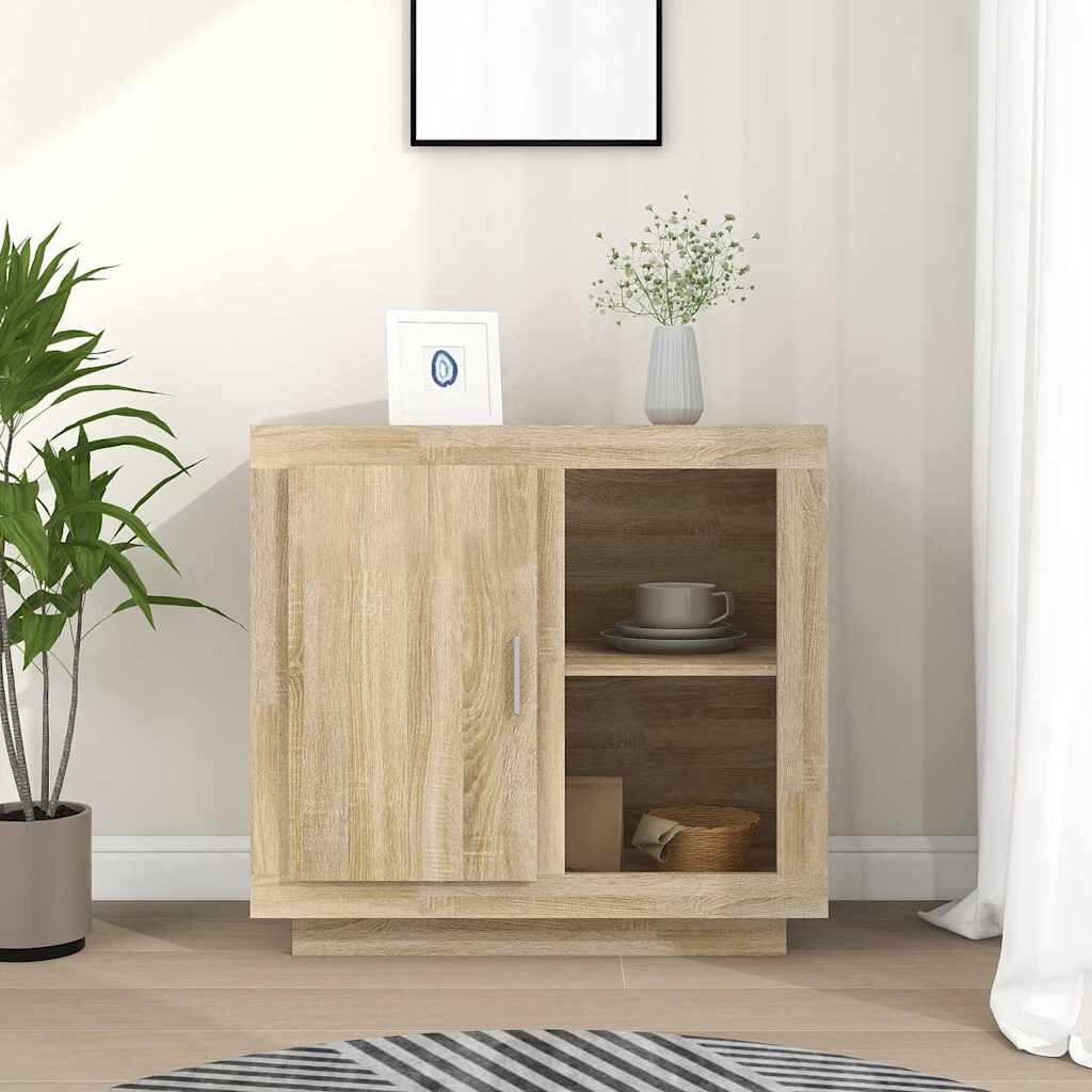 vidaXL Бюфет дъб сонома 80x40x75 см ПДЧ