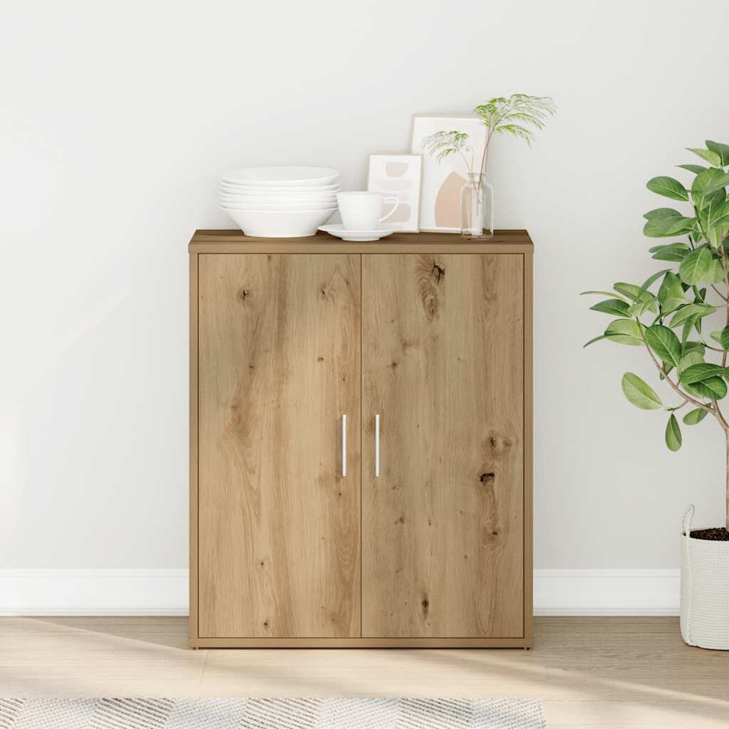 vidaXL Бюфет дъбов 60x31x70 см инженерно дърво