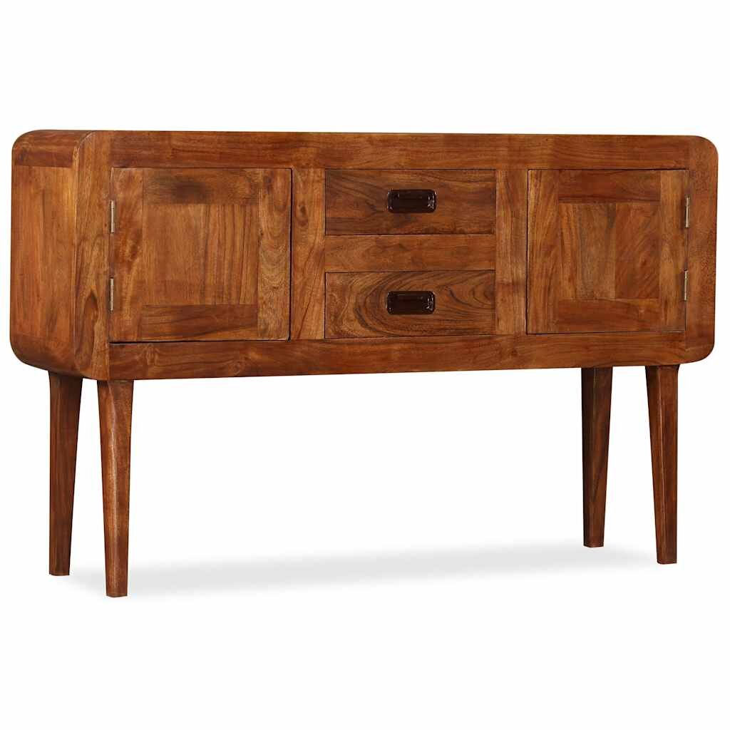 vidaXL Бюфет масивно дърво с меден финиш 120x30x75 см
