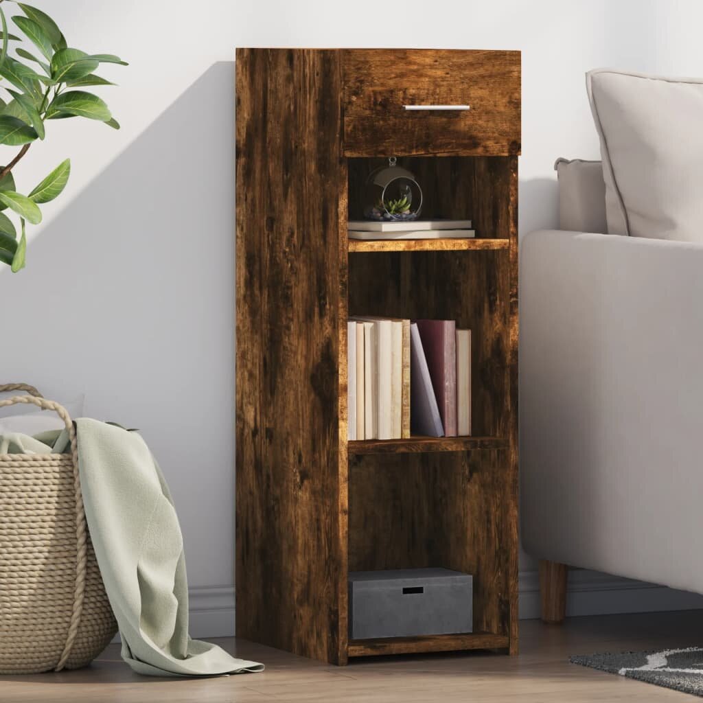 vidaXL Бюфет опушен дъб 30x425x93 см инженерно дърво