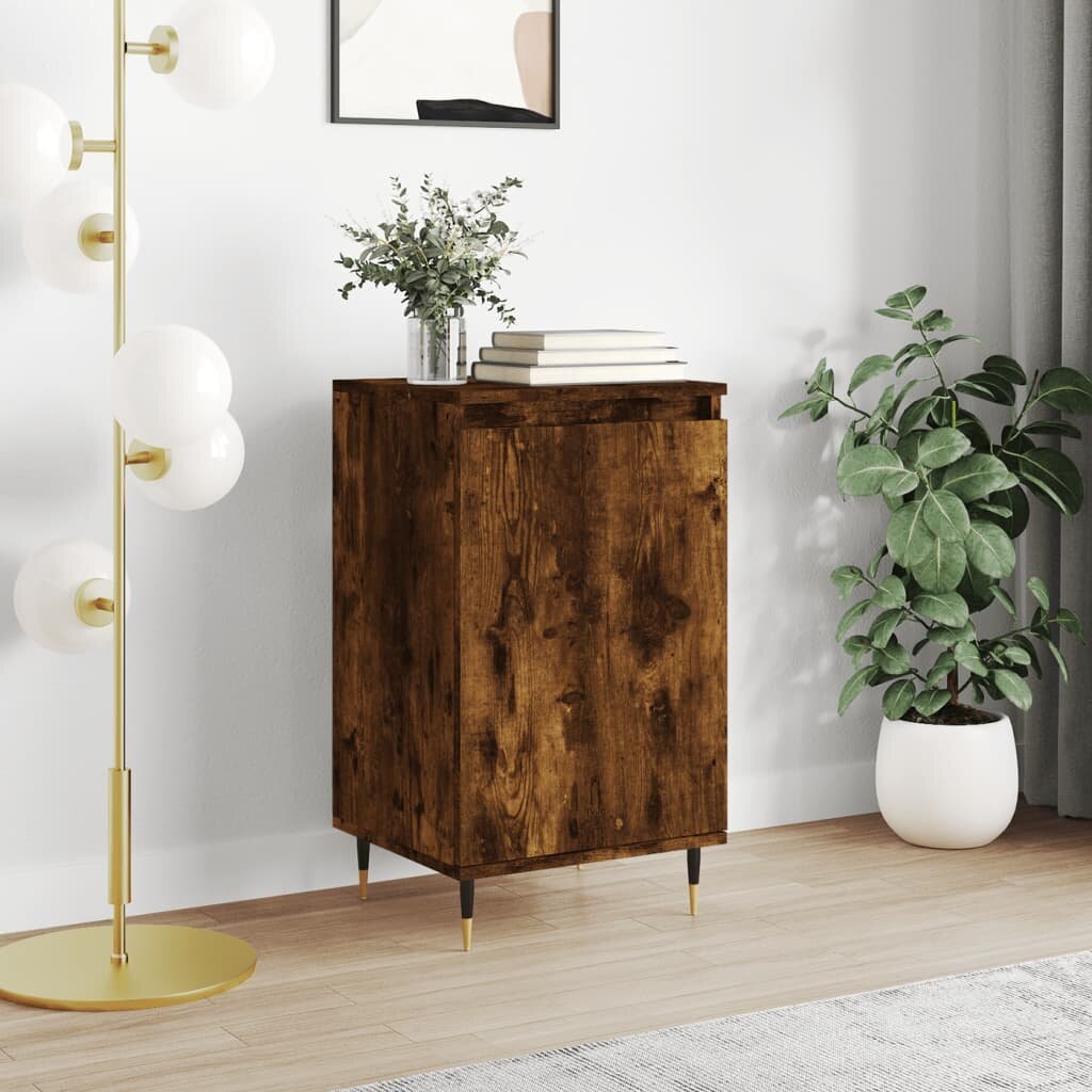 vidaXL Бюфет опушен дъб 40x35x70 см инженерно дърво