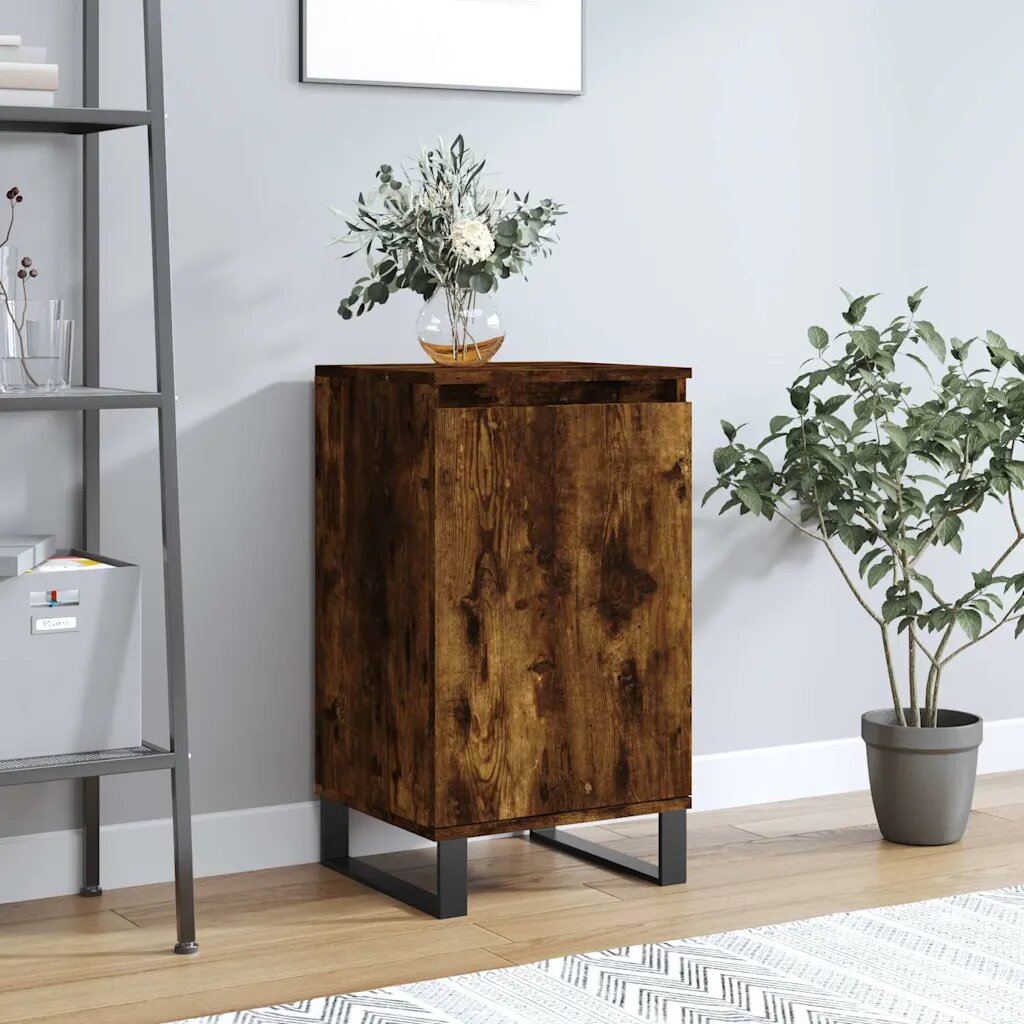 vidaXL Бюфет опушен дъб 40x35x70 см инженерно дърво