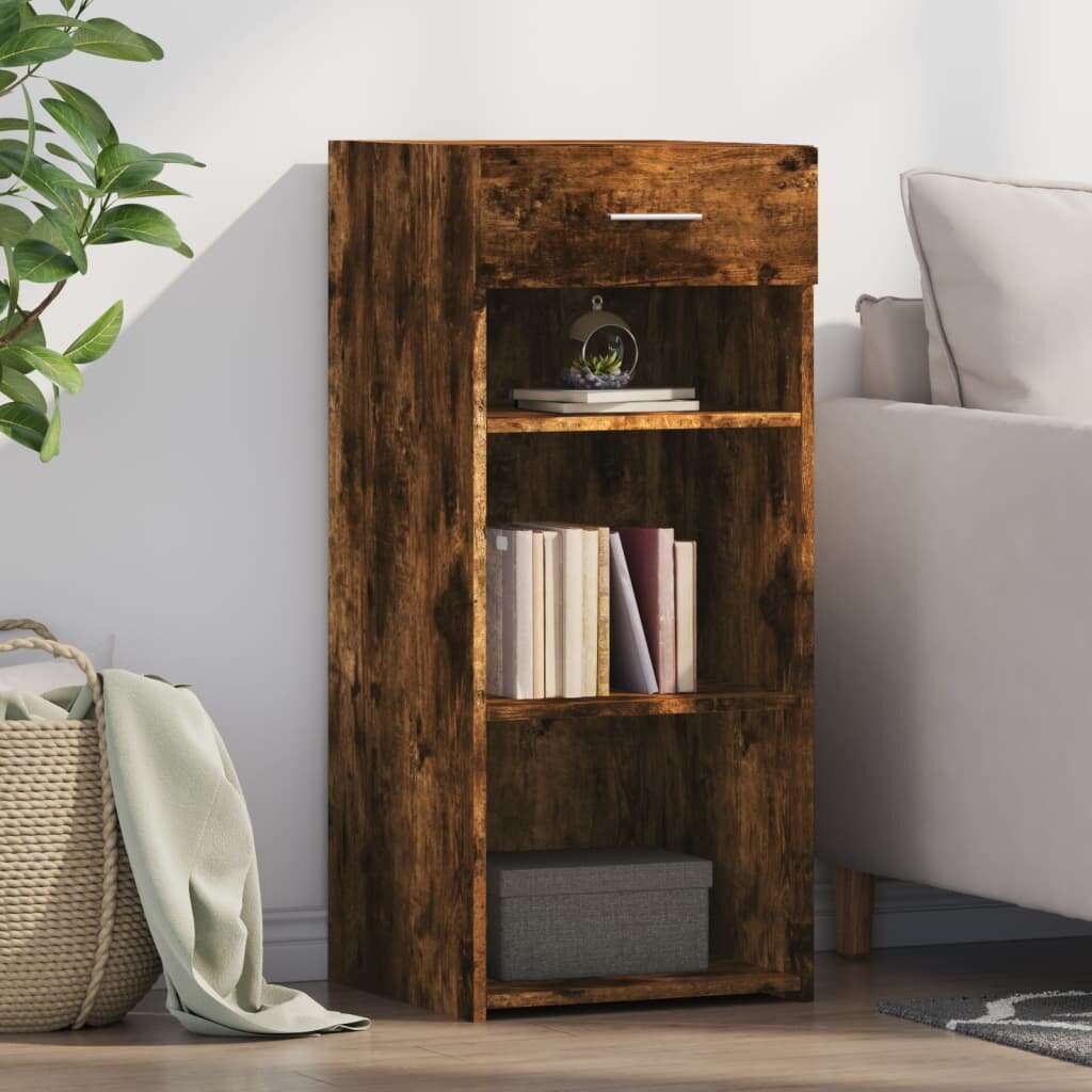 vidaXL Бюфет опушен дъб 40x425x93 см инженерно дърво
