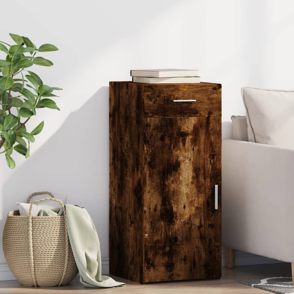 vidaXL Бюфет опушен дъб 40x425x93 см инженерно дърво