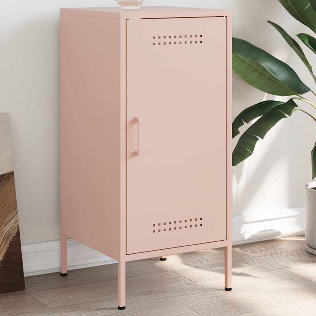 vidaXL Бюфет розов 36x39x79 см стомана