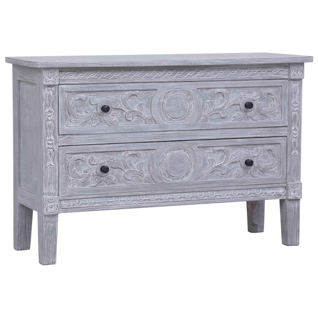 vidaXL Бюфет с 2 чекмеджета 90x30x60 см махагон масив