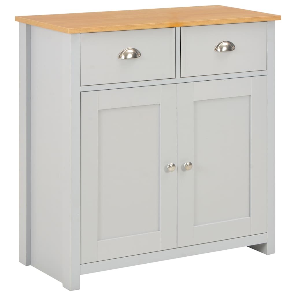 vidaXL Бюфет сив 79x35x81 см