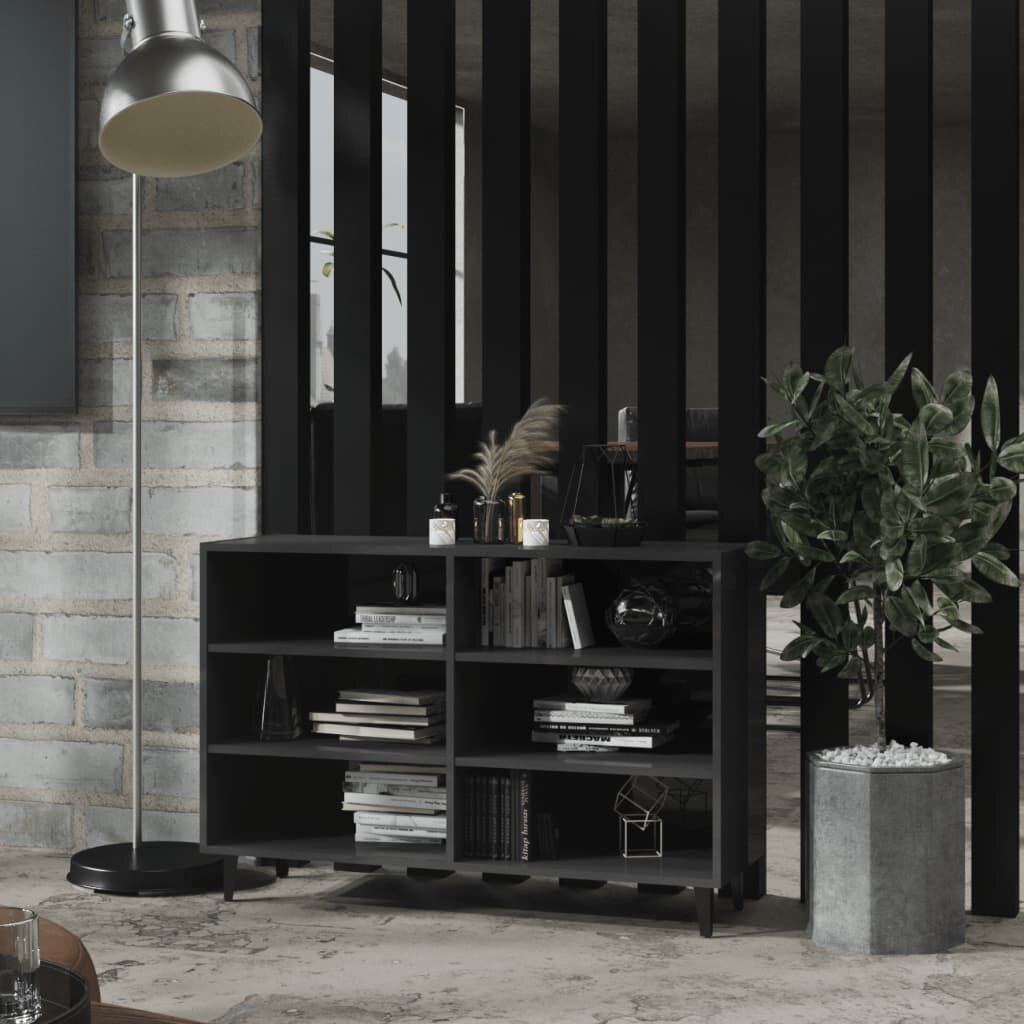 vidaXL Бюфет сив гланц 1035x35x70 см инженерно дърво