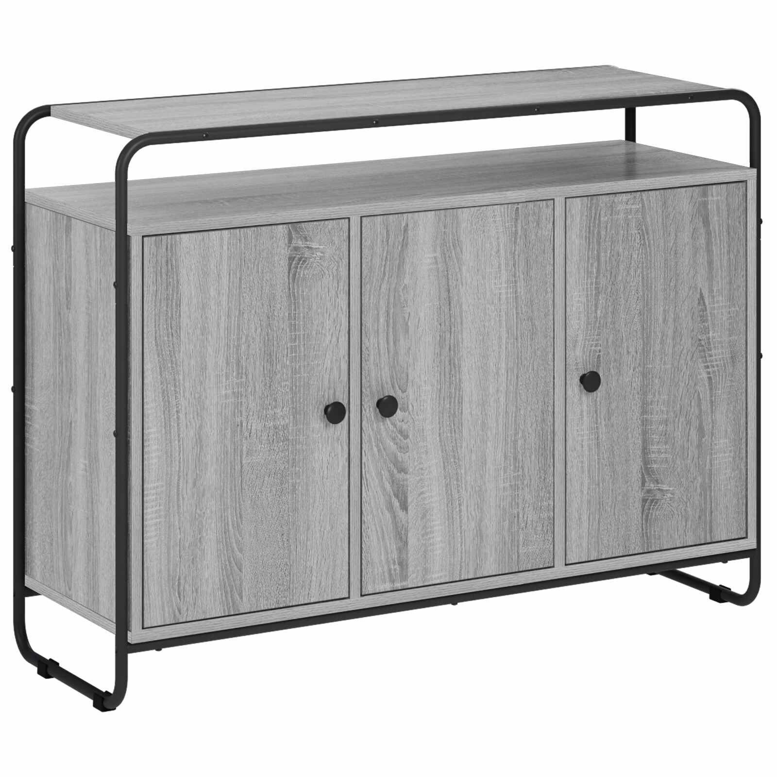 vidaXL Бюфет Сив Сонома 102 x 35 x 75 см Обработено дърво