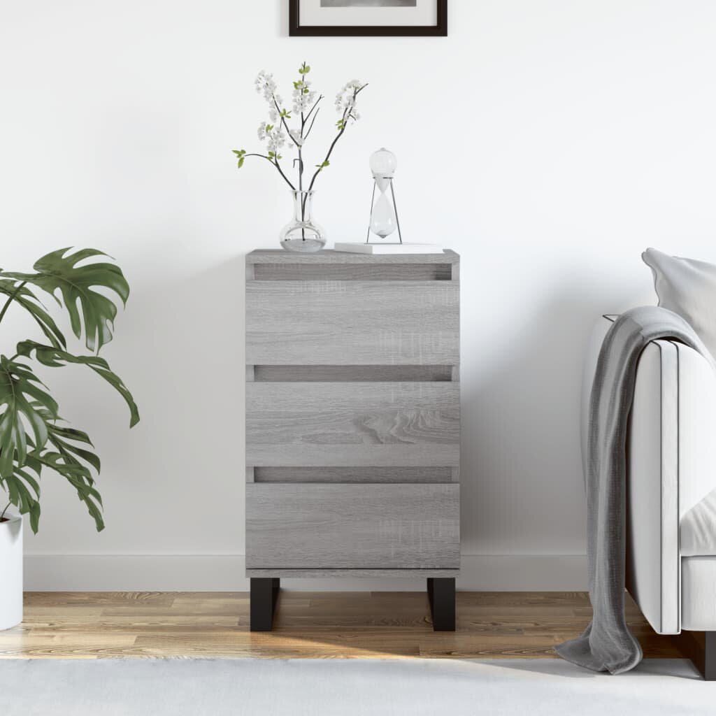 vidaXL Бюфет сив сонома 40x35x70 см инженерно дърво