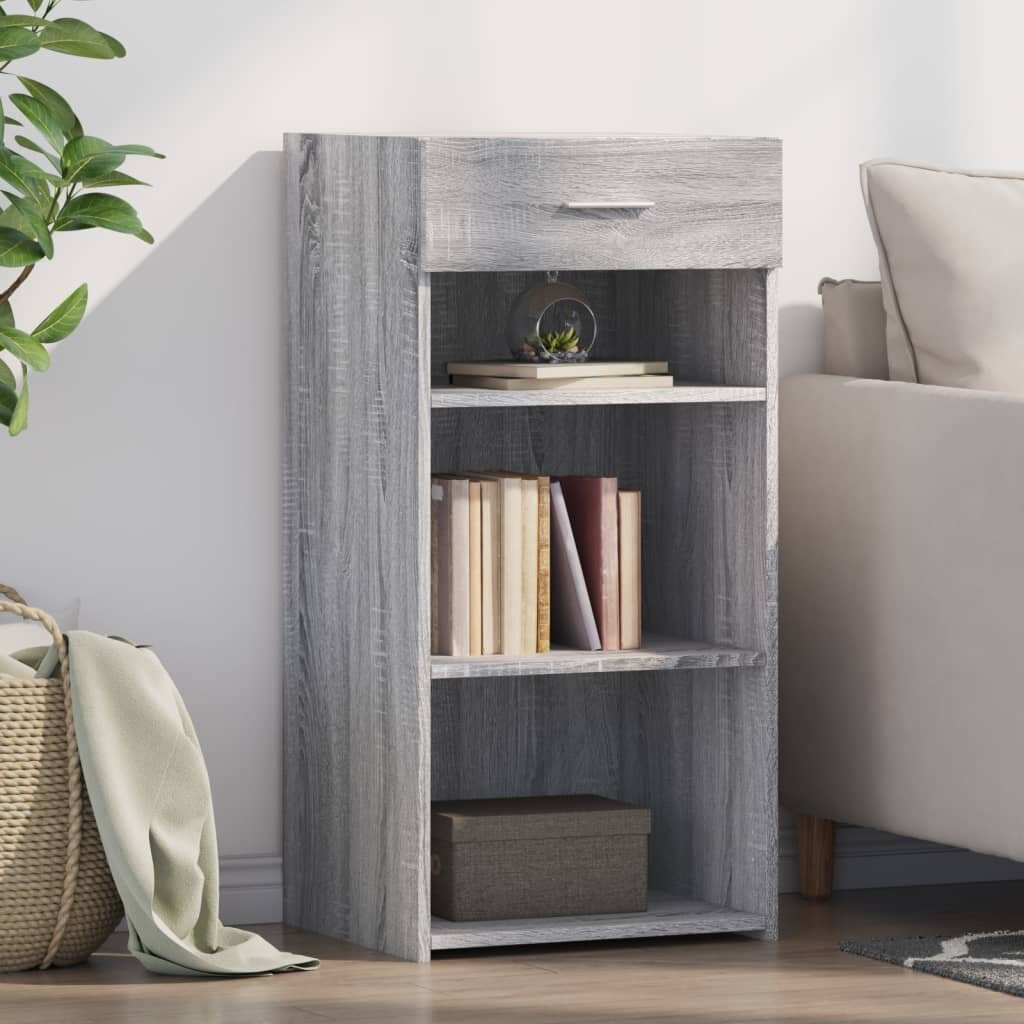 vidaXL Бюфет сив сонома 45x425x93 см инженерно дърво
