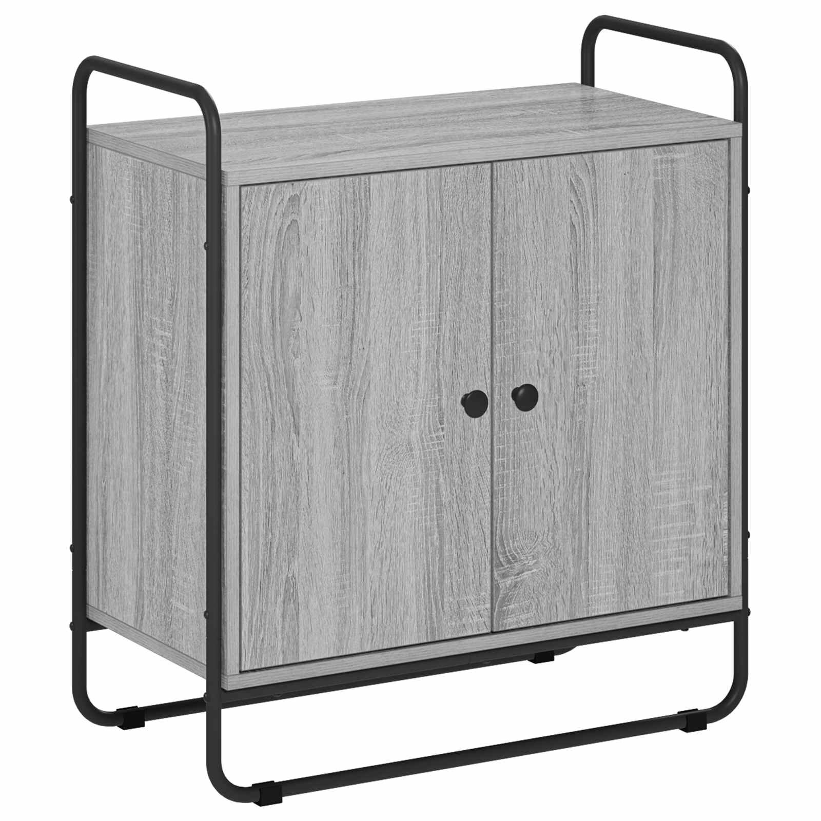 vidaXL Бюфет Сив Сонома 68 x 35 x 75 cm Обработено дърво