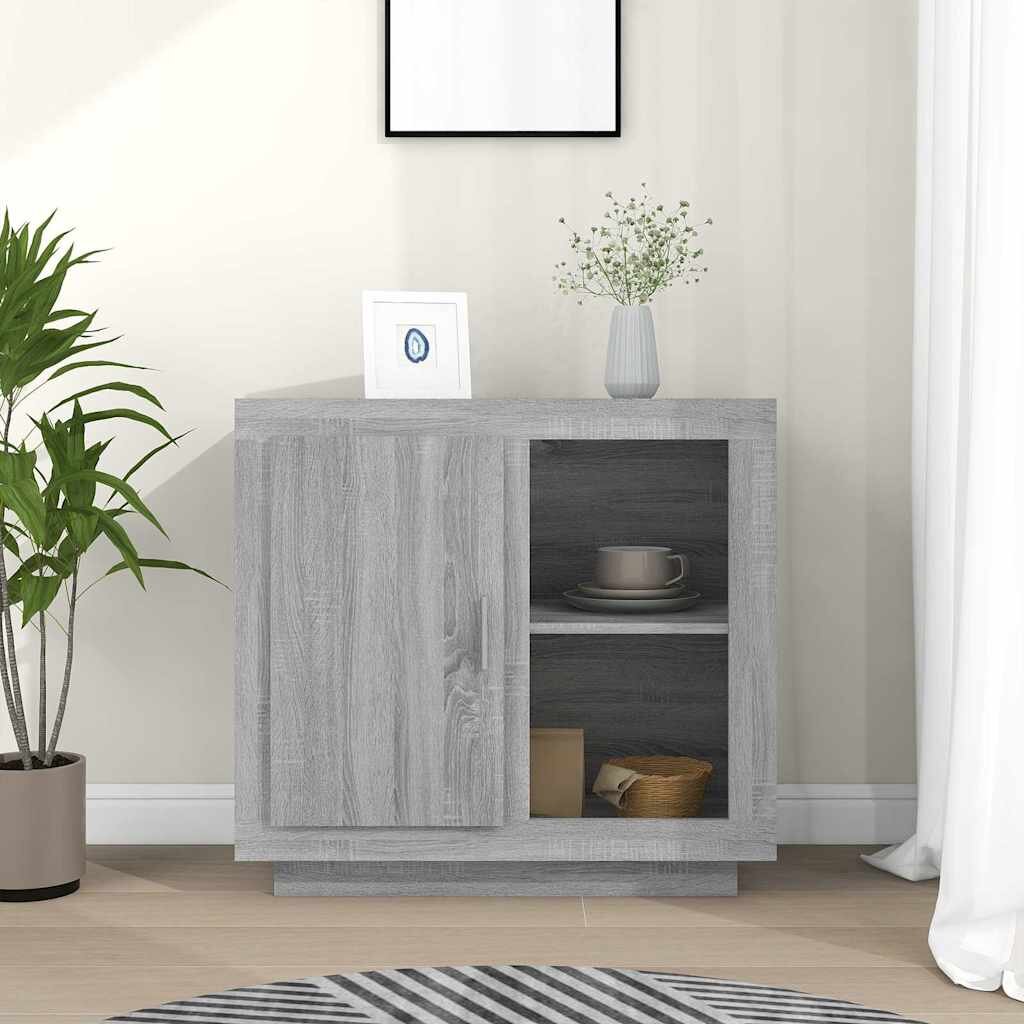 vidaXL Бюфет сив сонома 80x40x75 см ПДЧ