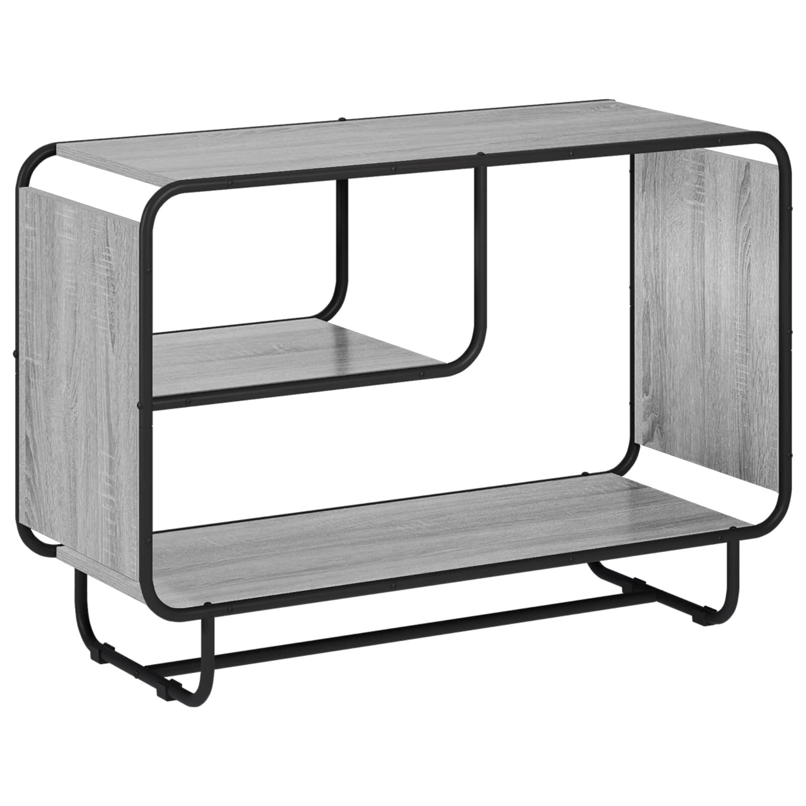 vidaXL Бюфет Сив Сонома 93.5 x 37.5 x 64.5 cm Инженерна дървесина