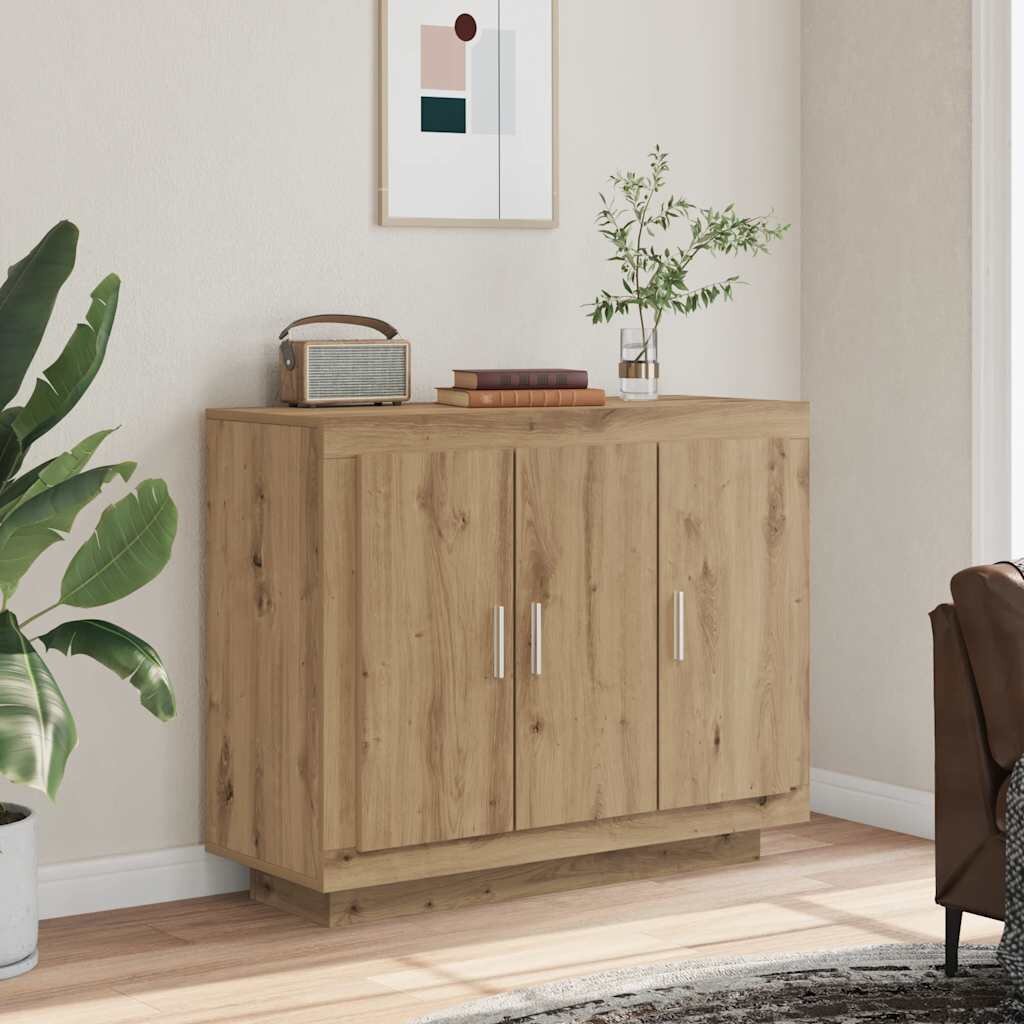 vidaXL Бюфет занаятчийски дъб 92x35x75 см инженерно дърво
