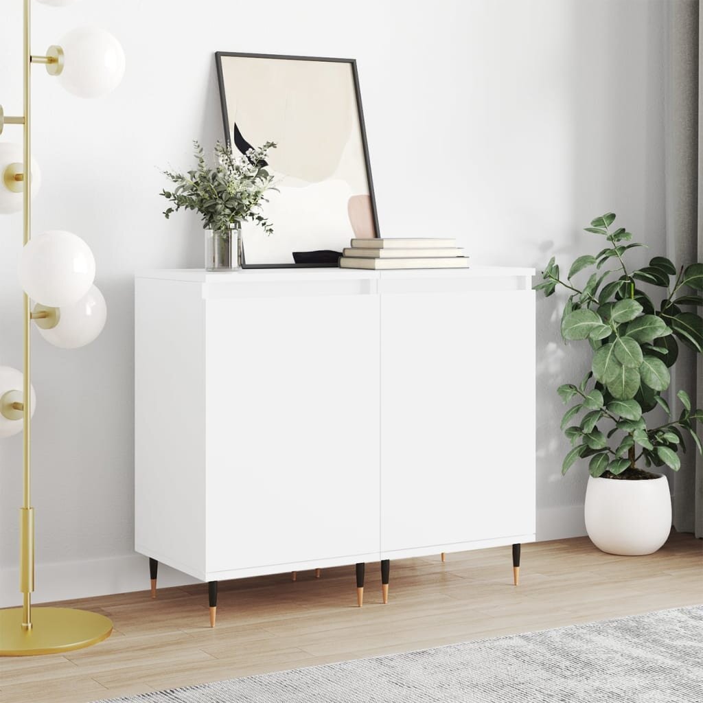 vidaXL Бюфети 2 бр бели 40x35x70 см инженерно дърво