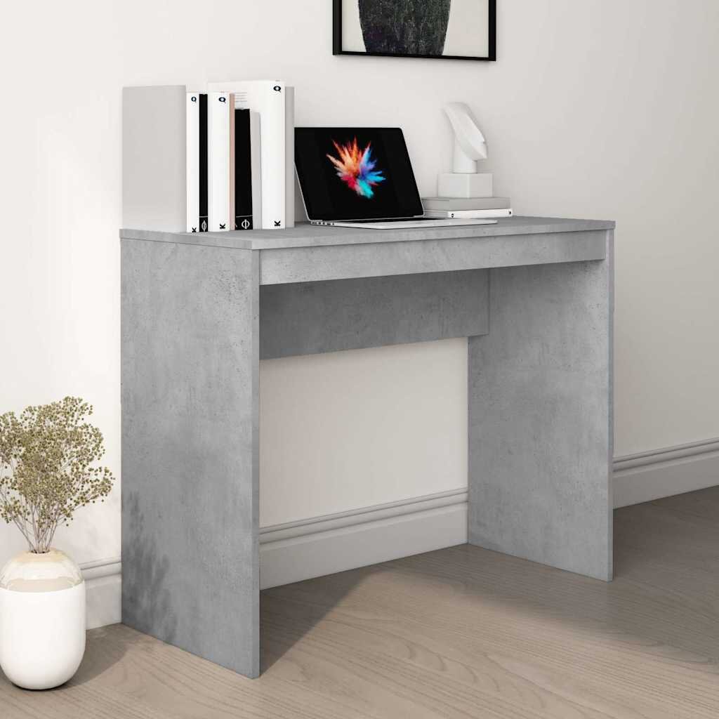 vidaXL Бюро бетонно сиво 90x40x72 см инженерно дърво