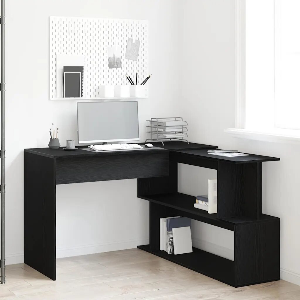 vidaXL Бюро Черния дъб Инженерна дървесина 200 x 50 x 76 см