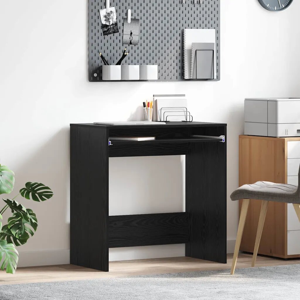 vidaXL Бюро Черния дъб Инженерна дървесина 77.5 x 43 x 79 см