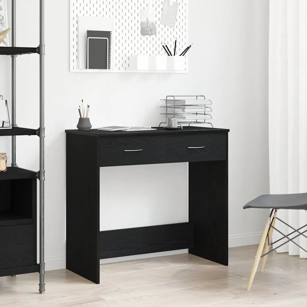 vidaXL Бюро Черния дъб Инженерна дървесина 80 x 40 x 75 см