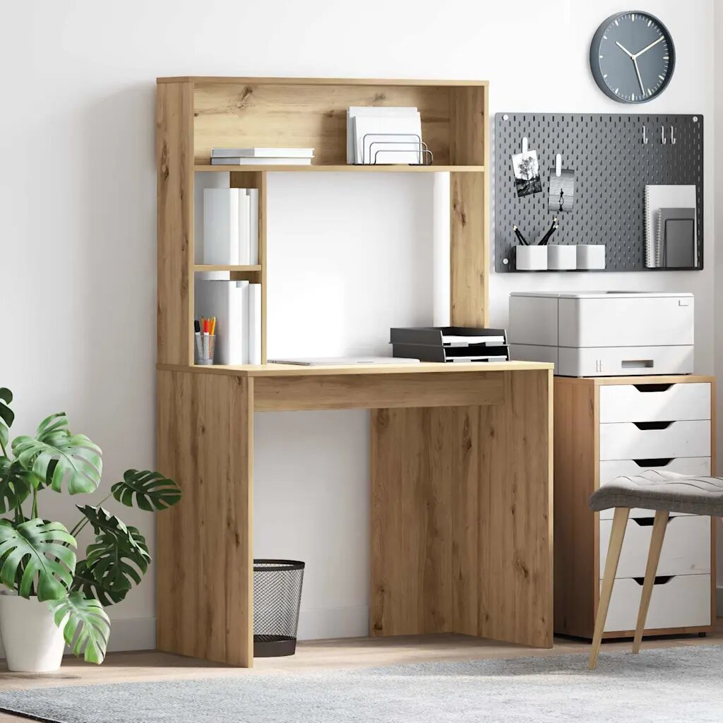 vidaXL Бюро Дъб 91 x 50 x 149 см Инженерна дървесина
