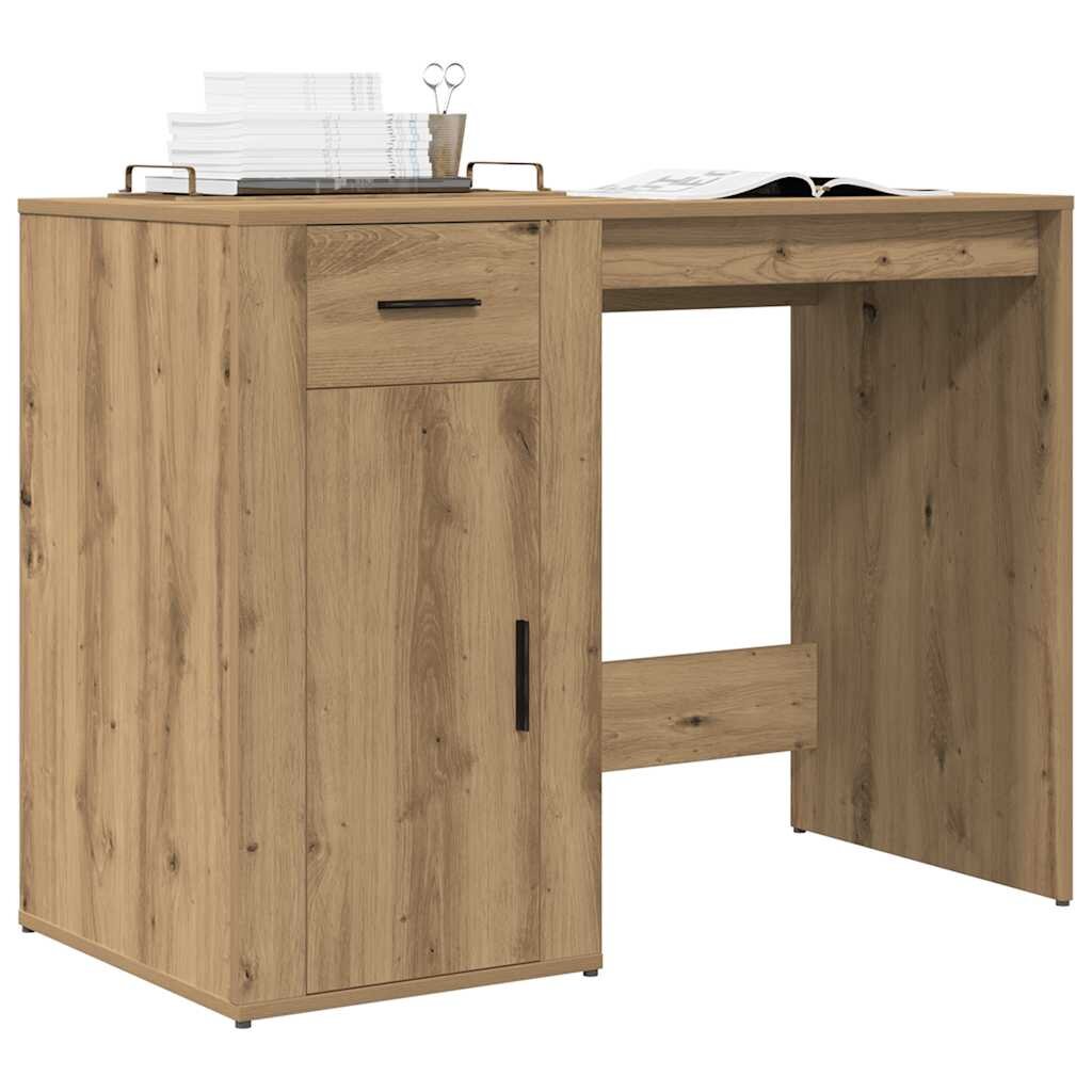 vidaXL Бюро дъб артизан 100x49x75 см инженерно дърво