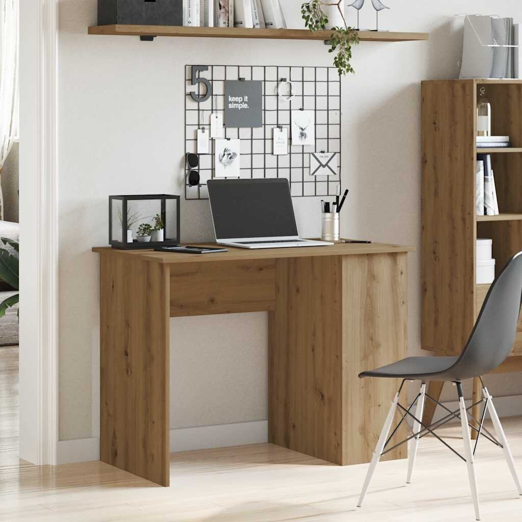 vidaXL Бюро дъб артизан 100x55x75 см инженерно дърво