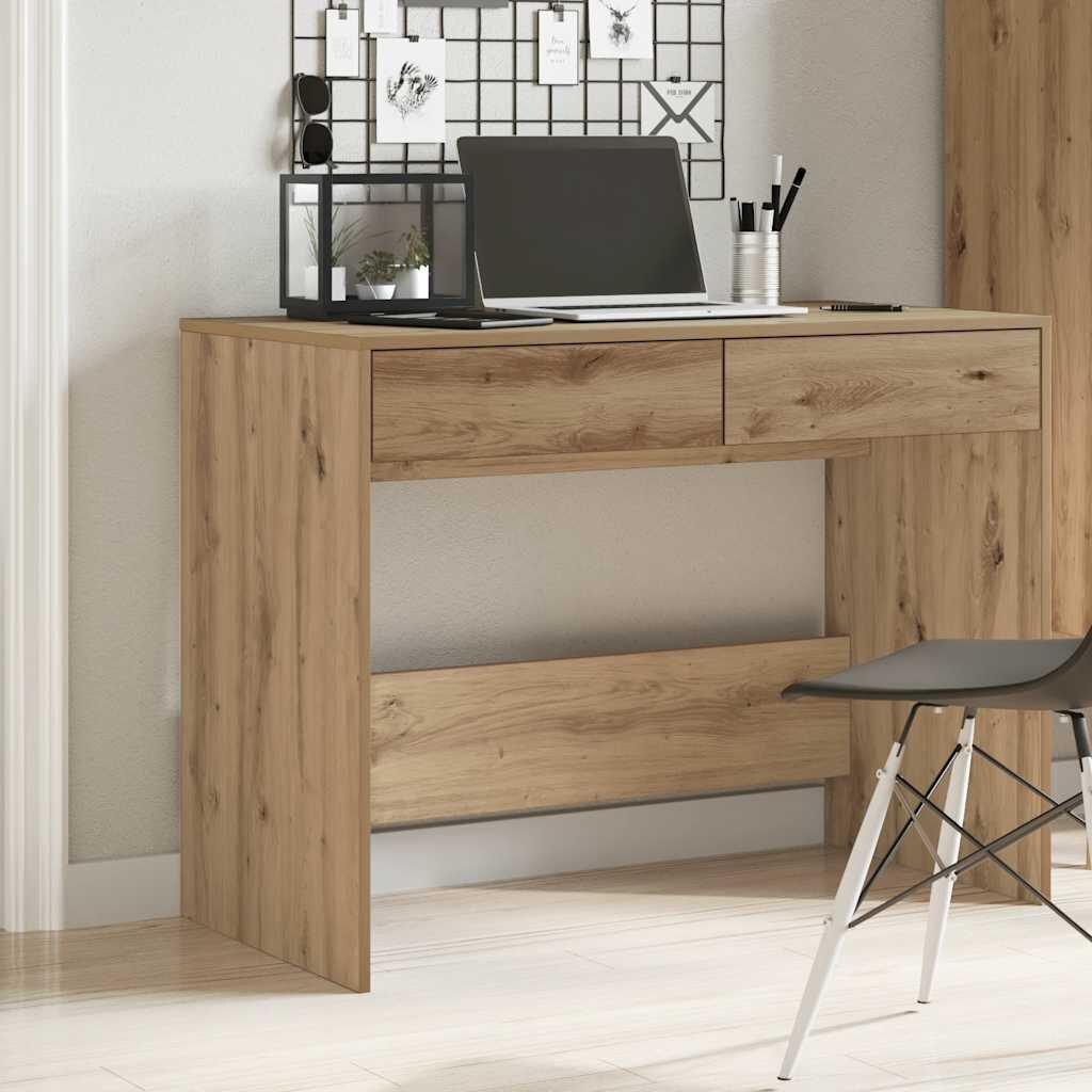 vidaXL Бюро дъб артизан 101x50x765 см инженерно дърво