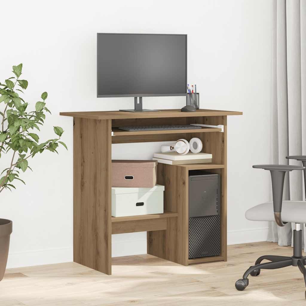 vidaXL Бюро дъб артизан 80x45x74 см инженерно дърво