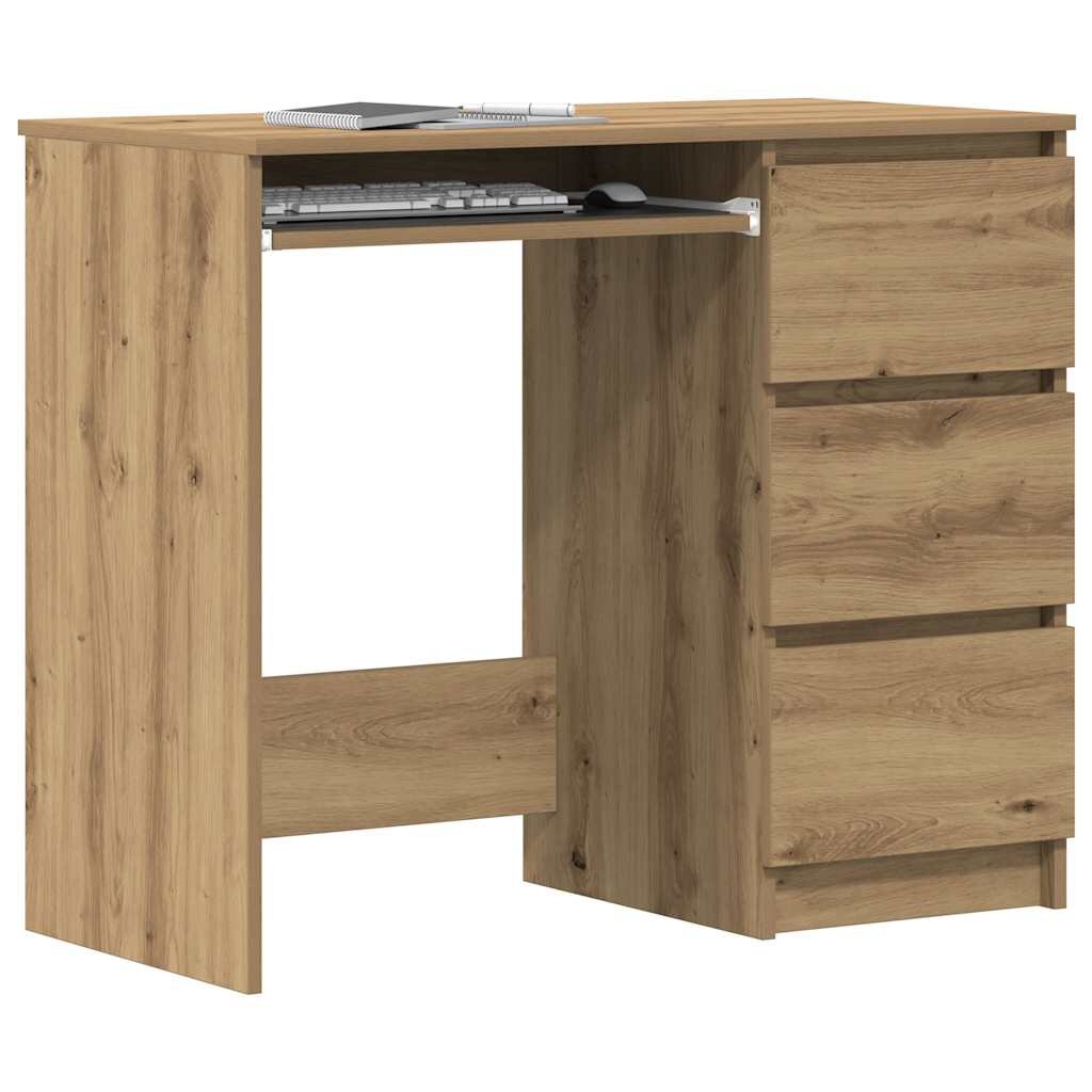 vidaXL Бюро дъб артизан 90x45x76 см инженерно дърво