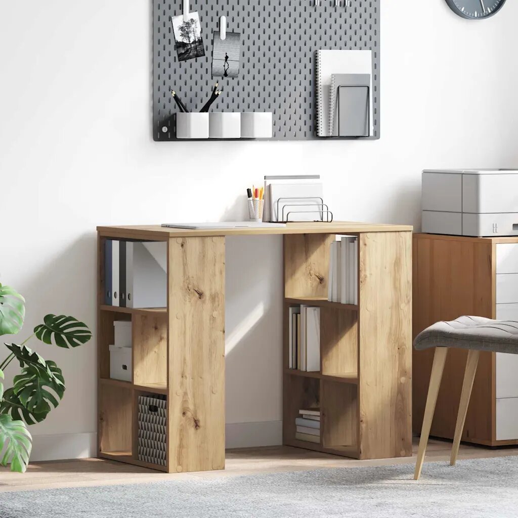 vidaXL Бюро Дъб Инженерна дървесина 90 x 50 x 75 см