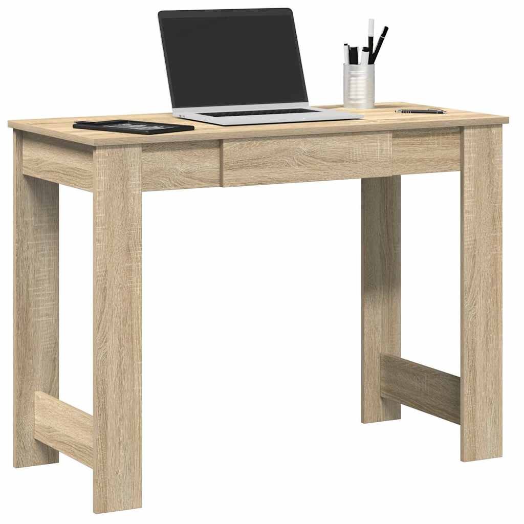 vidaXL Бюро дъб сонома 100x45x75 см инженерно дърво