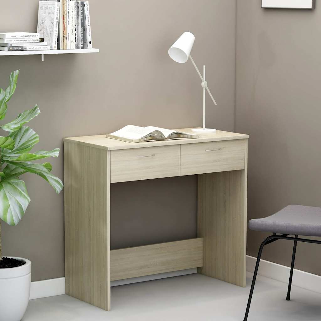 vidaXL Бюро дъб сонома 80x40x75 см инженерно дърво