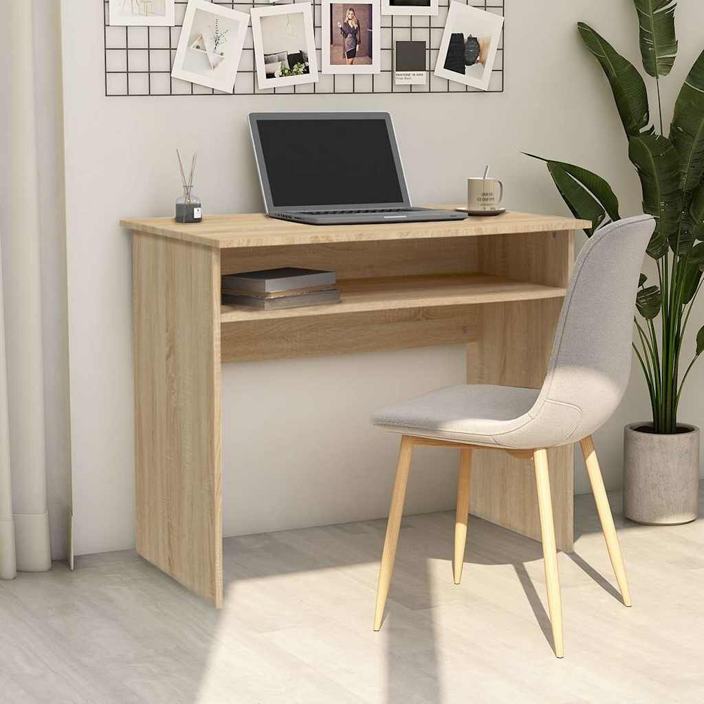 vidaXL Бюро дъб сонома 90x50x74 см инженерно дърво