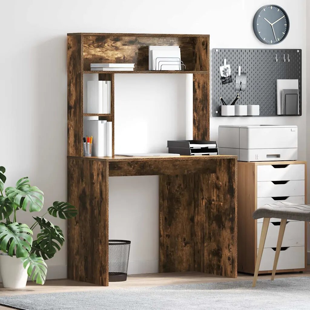 vidaXL Бюро Димян дъб 91 x 50 x 149 см Инженерна дървесина