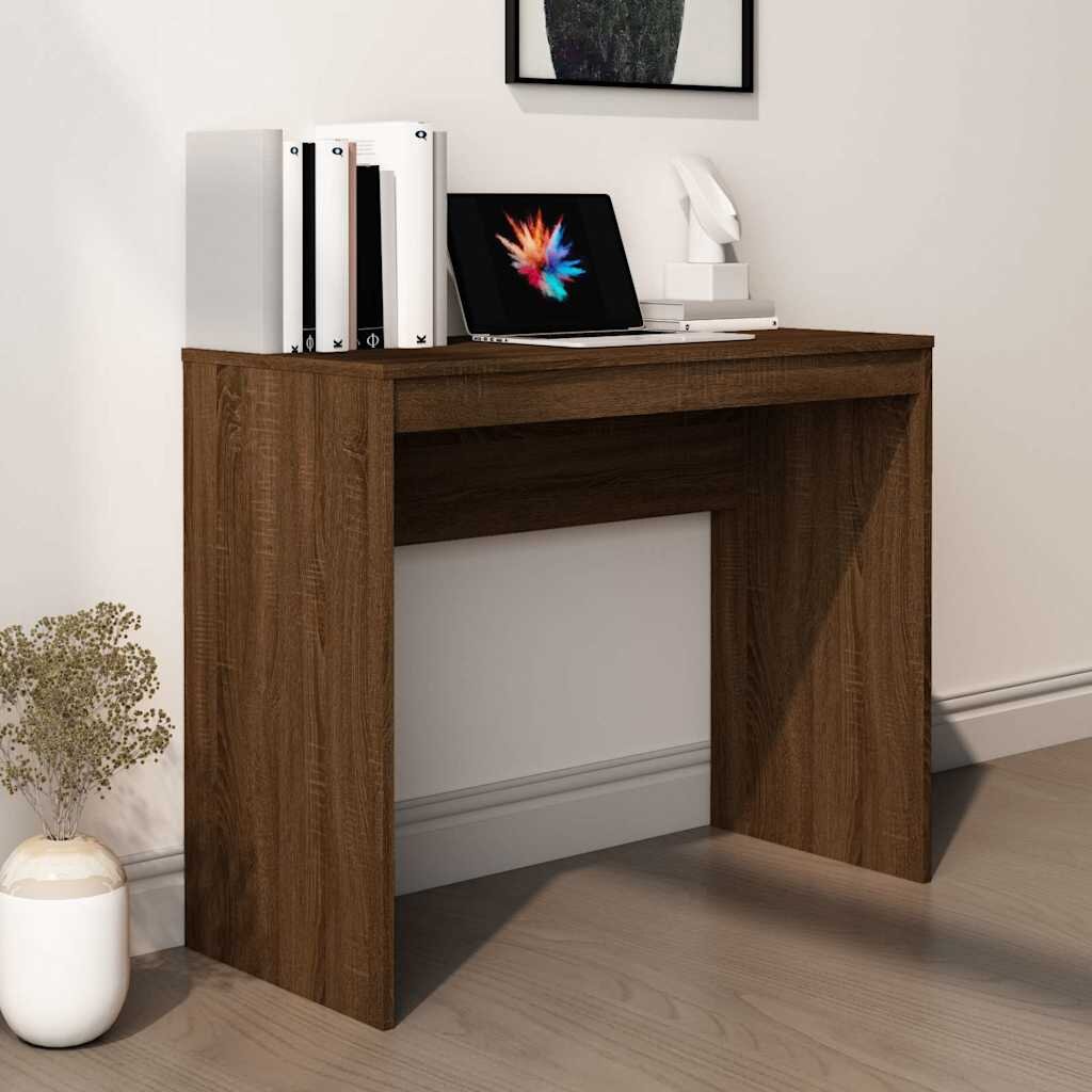 vidaXL Бюро кафяв дъб 90x40x72 см инженерно дърво
