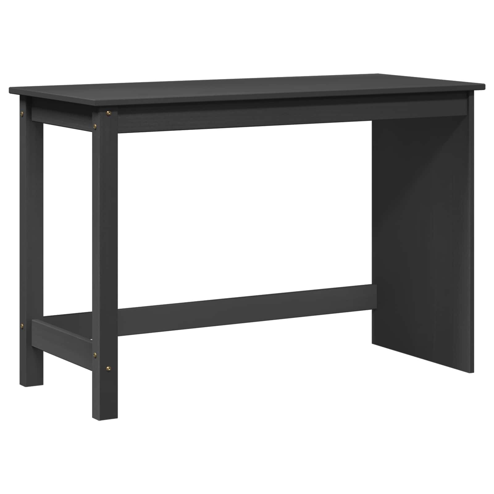 vidaXL Бюро MOSS Сив 112 x 50 x 75 см Солиден бор