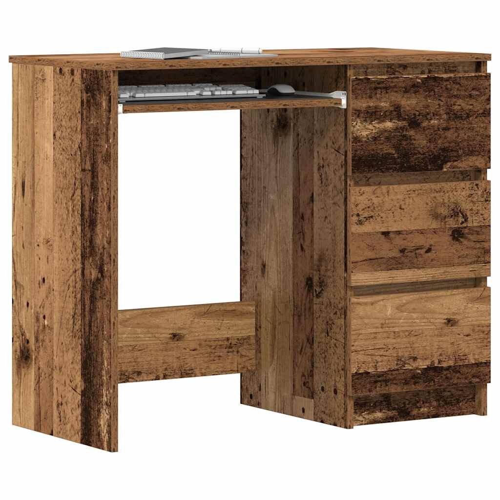 vidaXL Бюро от старо дърво 90x45x76 cm Инженерна дървесина