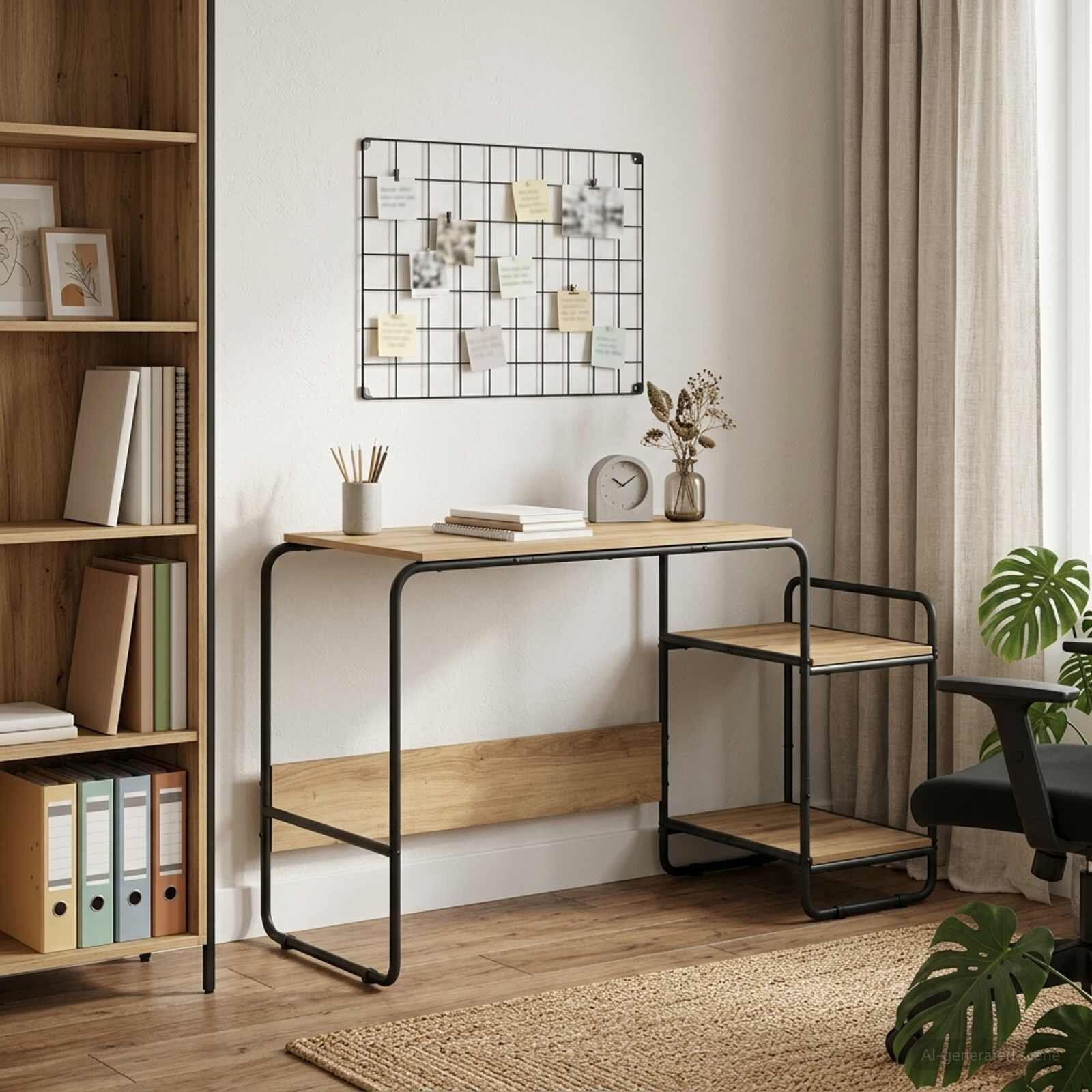 vidaXL Бюро с място за съхранение Дъб артизан 1315 x 50 x 755 см