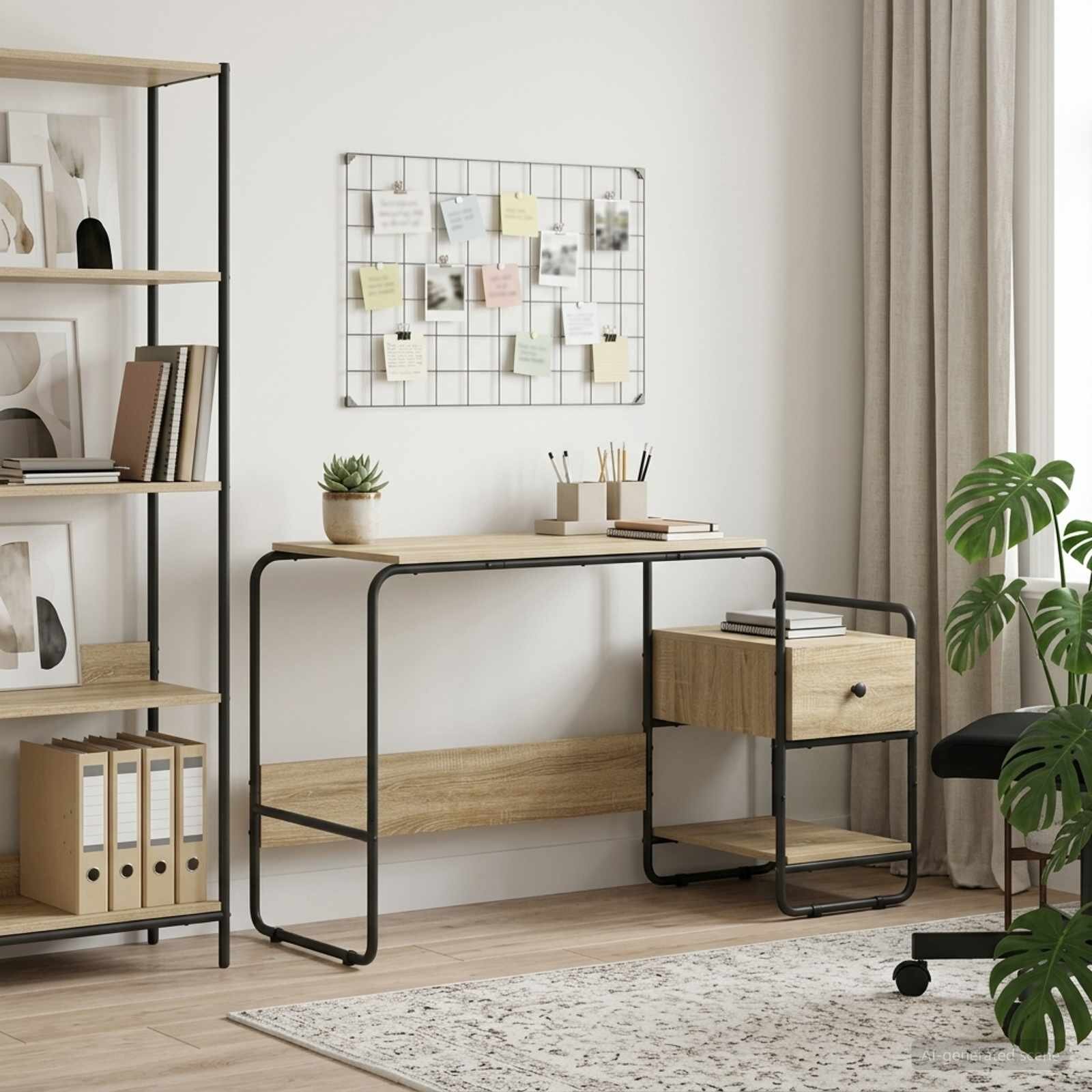 vidaXL Бюро с място за съхранение Дъб сонома 131.5 x 50 x 75.5 см