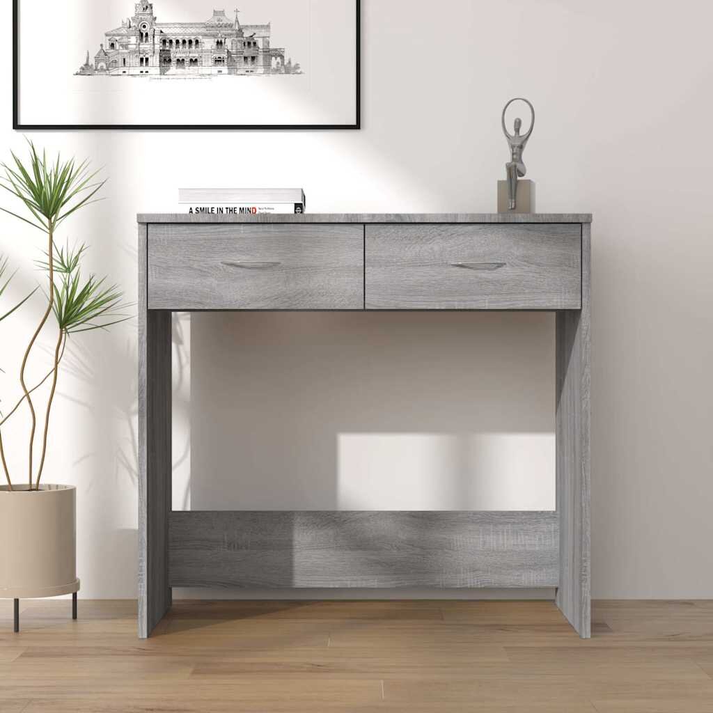 vidaXL Бюро сив сонома 80x40x75 см инженерно дърво