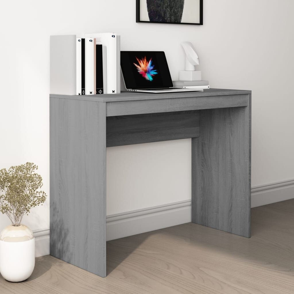 vidaXL Бюро сив сонома 90x40x72 см инженерно дърво