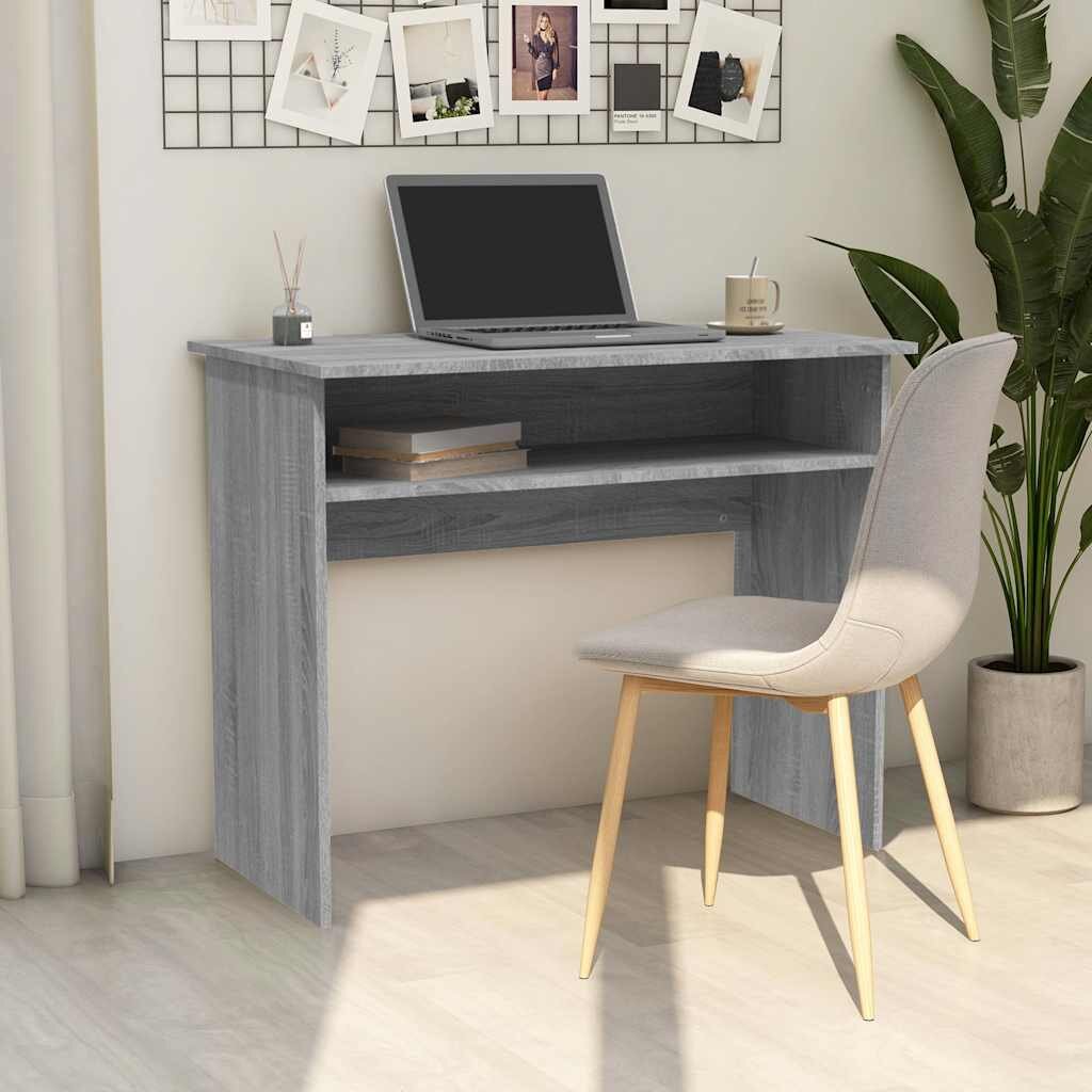 vidaXL Бюро сив сонома 90x50x74 см инженерно дърво