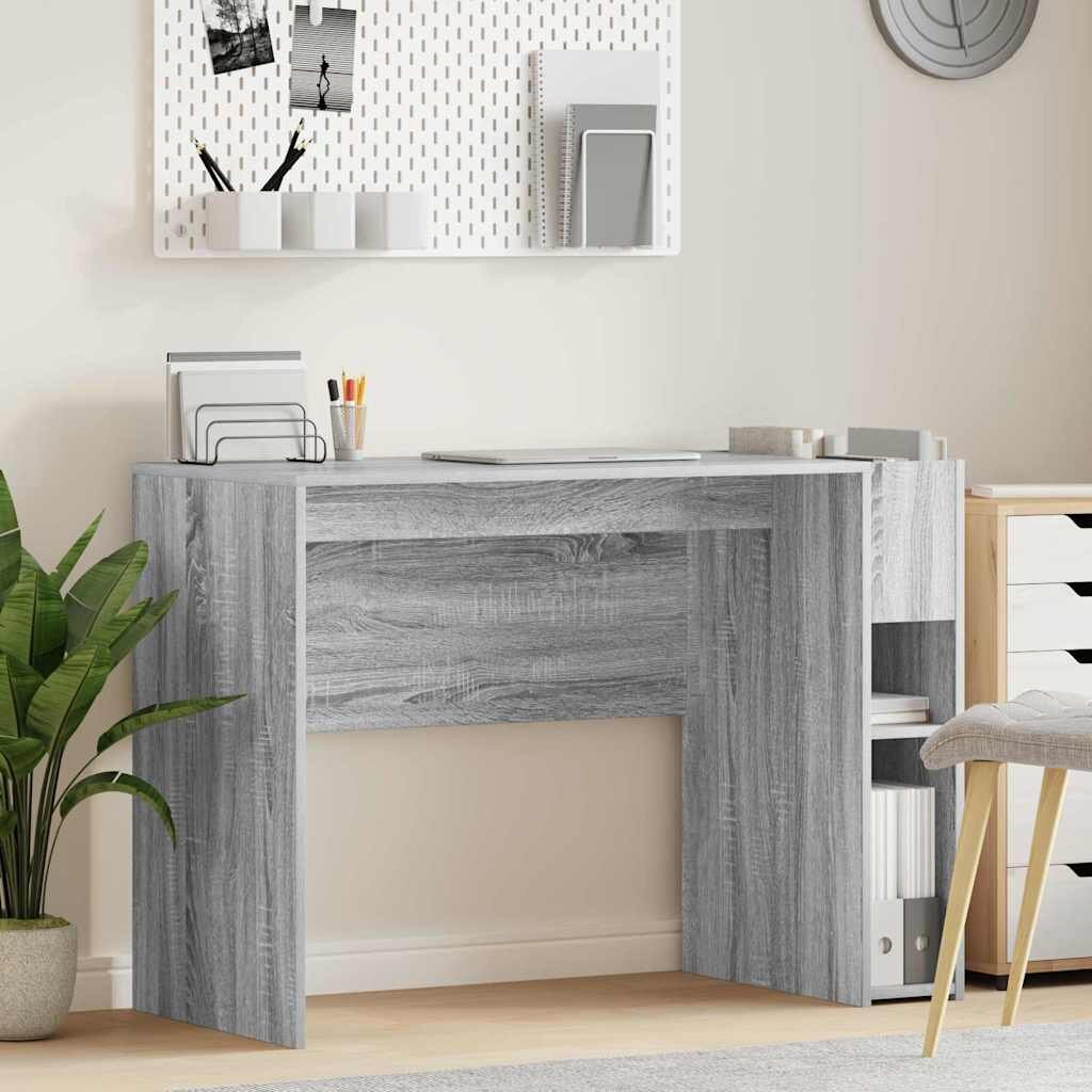 vidaXL Бюро Сив Сонома Инженерна дървесина 109 x 50 x 78 см