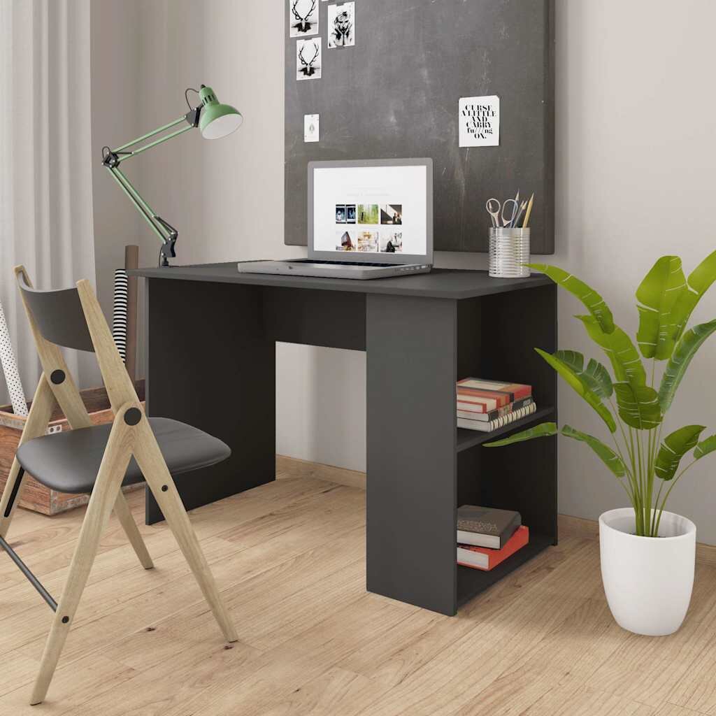 vidaXL Бюро сиво 110x60x73 см инженерно дърво