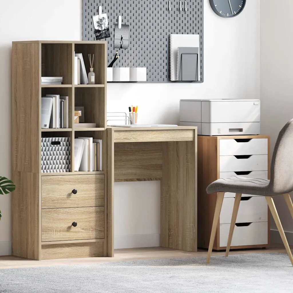 vidaXL Бюро Сонома дъб 60 x 40 x 76 см