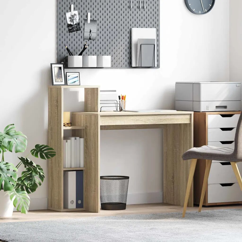 vidaXL Бюро Сонома дъб Инженерна дървесина 100 x 40 x 90 cm