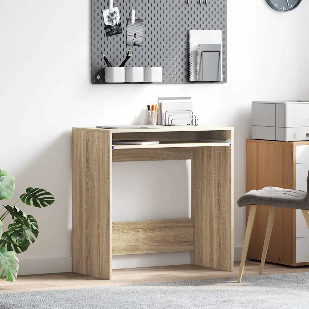 vidaXL Бюро Сонома дъб Инженерна дървесина 77.5 x 43 x 79 см