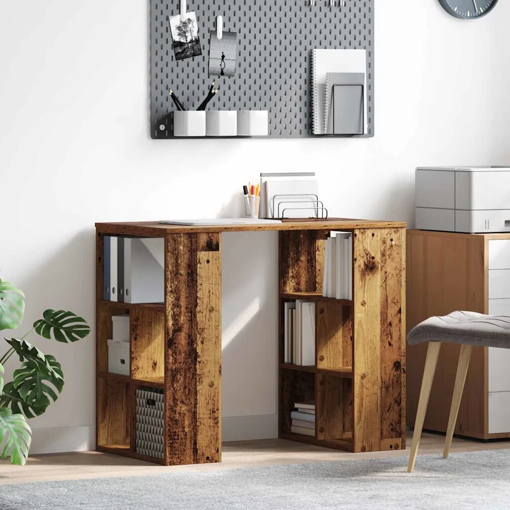 vidaXL Бюро Старо дърво Инженерна дървесина 90 x 50 x 75 см