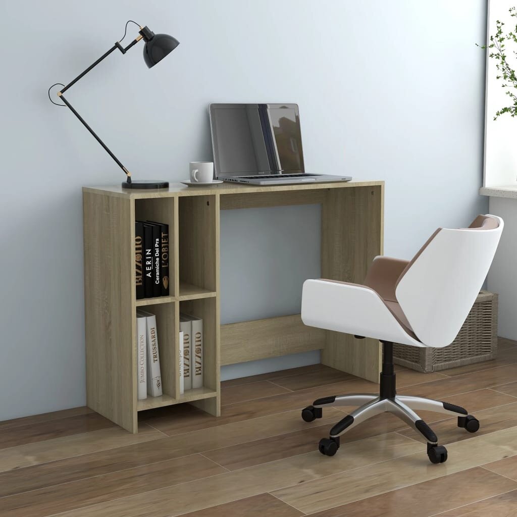 vidaXL Бюро за лаптоп дъб сонома 1025x35x75 см инженерно дърво